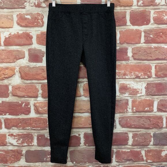 Anthropologie Sanctuary Pants Women's Medium Black Gray Abstract Stretchy Skinny - Picture 7 of 9